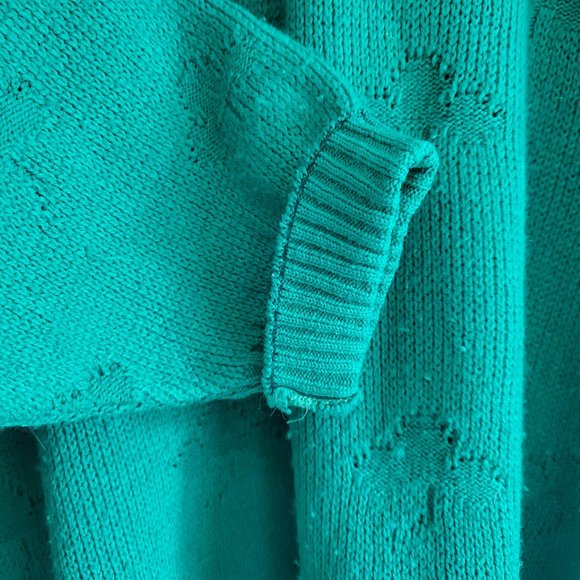 VINTAGE | St. Patrick's Lucky Shamrock Scoop Neck Sweater (Size L) - Picture 4 of 11